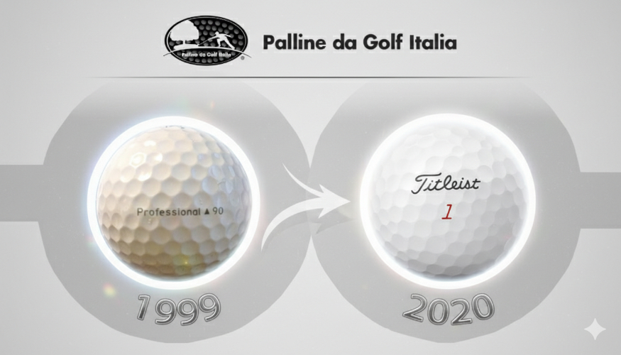  Come sono cambiate le palline negli ultimi 20 anni? Mettiamo a confronto una Titleist Professional 90 del 1999 contro una Titleist Pro V1 del 1999